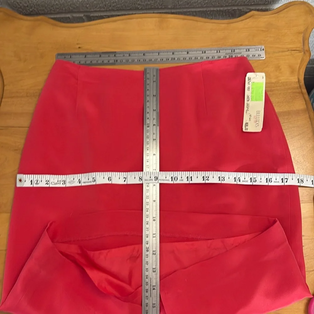 Episode by Carolyn Wight Freeman 100% Silk Skirt Bright Coral Size 8 Lined NWT